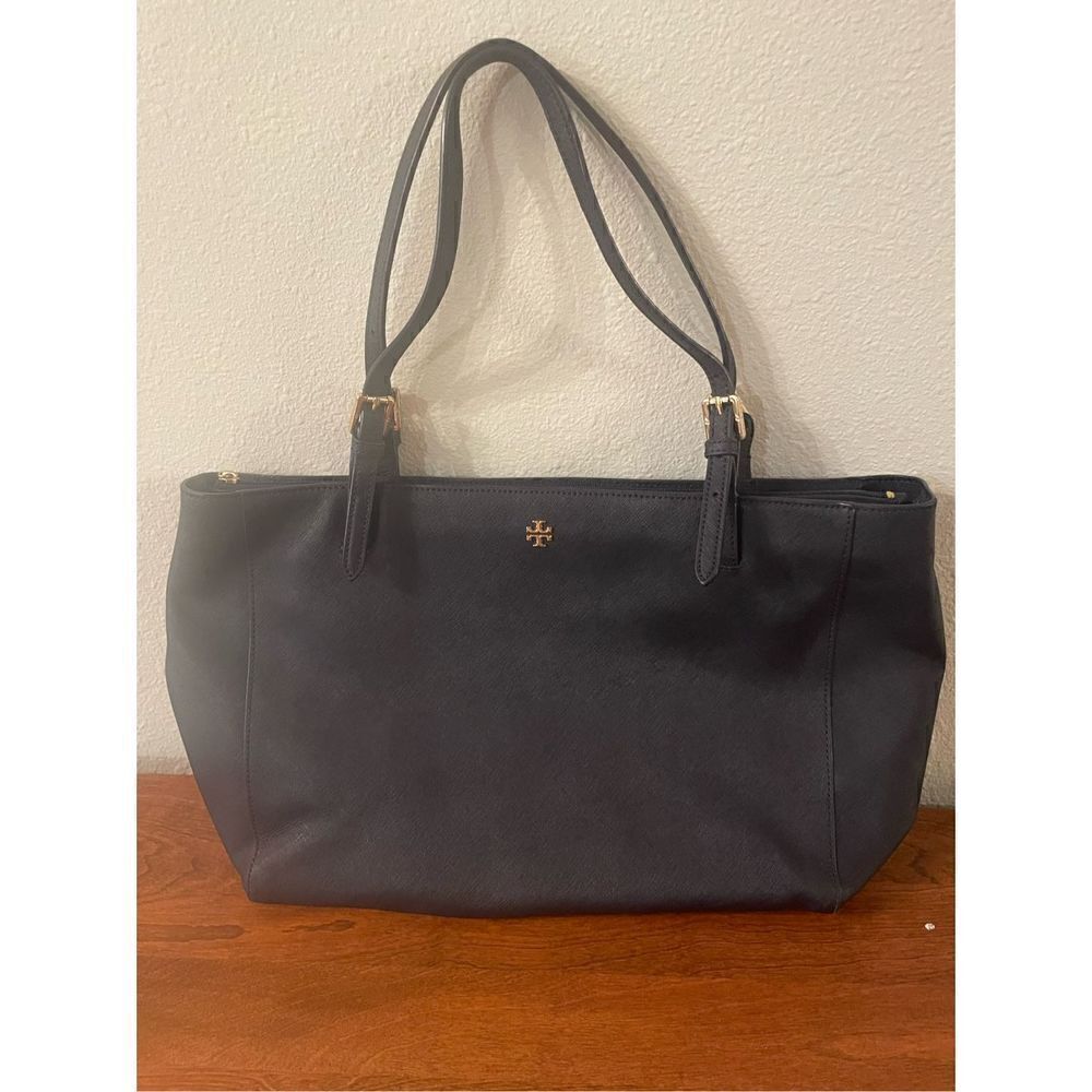 Tory Burch Navy Leather Tote